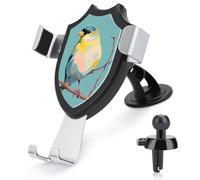 Jubonexis Cute Little Bird Sitting on A Branch Car Phone Holder Mount Triangle Clip Base Air Vent Cell Phone Car Mount Automotive Accessories for 4-6 Inches Cell Smartphones