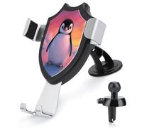 Jubonexis Cute Penguin Standing on Ice Car Phone Holder Mount Triangle Clip Base Air Vent Cell Phone Car Mount Automotive Accessories for 4-6 Inches Cell Smartphones