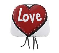Jubonexis Cute Red Heart with Word Love Printed Car Headrest Cover,2 Pieces, Elastic Comfort Head Rest Cover for Women Men, Universal Fits Most Cars Van SUV Truck, Car Interior Decor Accessories