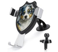 Jubonexis Cute Shepherd Dog Car Phone Holder Mount Triangle Clip Base Air Vent Cell Phone Car Mount Automotive Accessories for 4-6 Inches Cell Smartphones