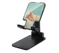 Jubonexis Cute Sleepy Bunny Cell Phone Stand Foldable Adjustable Phone Stand for Desk