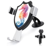 Jubonexis Cute Smiling Sea Horse Car Phone Holder Mount Triangle Clip Base Air Vent Cell Phone Car Mount Automotive Accessories for 4-6 Inches Cell Smartphones
