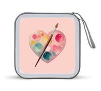 Jubonexis Cute Watercolor Artist Palette CD Case DVD Storage Case Portable for Car Home Travel