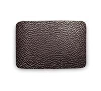 Jubonexis Dark Brown Leather Pattern Bathroom Door Rug Mat, Extra Soft Coral Velvet Floor Mat, Rapid Water Absorption Non Slip Comfortable Bath Rugs Mats 19.7"x31.5"
