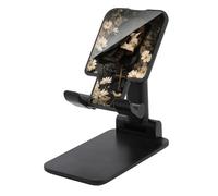 Jubonexis Dark Gothic Skeletal Figure White Daisies Cell Phone Stand Foldable Adjustable Phone Stand for Desk