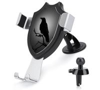 Jubonexis Dark Raven Silhouette Car Phone Holder Mount Triangle Clip Base Air Vent Cell Phone Car Mount Automotive Accessories for 4-6 Inches Cell Smartphones