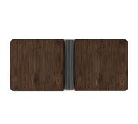Jubonexis Dark Wood Texture Chocolate Brown Soft PU Leather Bifold Wallet, Coin Purse Credit Pass Case, Durable Card-Holder Slim Billfold for Men Woman Money Storage