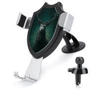 Jubonexis Deer in The Forest Dark Green Car Phone Holder Mount Triangle Clip Base Air Vent Cell Phone Car Mount Automotive Accessories for 4-6 Inches Cell Smartphones