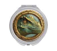 Jubonexis Dinosaur's Head Women Pocket Mirrors, Girls Small Portable Travel Makeup Mini Mirror