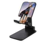 Jubonexis Doberman Dog Standing Cell Phone Stand Foldable Adjustable Phone Stand for Desk
