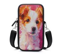 Jubonexis Dorable Dog Colorful Animal Crossbody Mobile Phone Bag Smartphone Bag With Adjustable Strap black