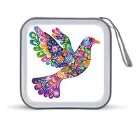 Jubonexis Dove with Floral Motifs CD Case DVD Storage Case Portable