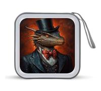 Jubonexis Dragon Wearing Top Hat Fantasy Art CD Case DVD Storage Case Portable