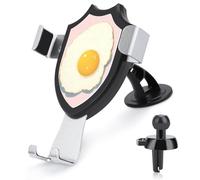 Jubonexis Egg Sunny Side Up Car Phone Holder Mount Triangle Clip Base Air Vent Cell Phone Car Mount Automotive Accessories for 4-6 Inches Cell Smartphones