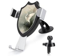 Jubonexis Egret Spreading Wings Above Water Car Phone Holder Mount Triangle Clip Base Air Vent Cell Phone Car Mount Automotive Accessories for 4-6 Inches Cell Smartphones