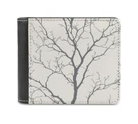 Jubonexis Elegant and Minimalist Tree Soft PU Leather Bifold Wallet, Coin Purse Credit Pass Case, Durable Card-Holder Slim Billfold for Men Woman Money Storage