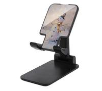 Jubonexis Elegant Snowman on A Snowy Field Abstract Cell Phone Stand Foldable Adjustable Phone Stand for Desk