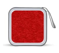 Jubonexis Felt Texture Fire Engine Red CD Case DVD Storage Case Portable for Car Home Travel