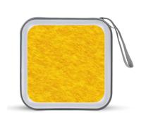 Jubonexis Felt Texture Sunshine Yellow CD Case DVD Storage Case Portable for Car Home Travel