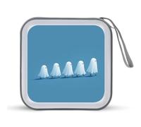 Jubonexis Five Cartoon Ghosts Walking CD Case DVD Storage Case Portable for Car Home Travel