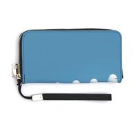 Jubonexis Five Cartoon Ghosts Walking PU Leather Clutch Long Bifold Wallet, Coin Purse Credit Pass Case, Durable Card-Holder Money Storage for Women Men