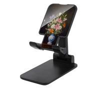 Jubonexis Floral Pink Lilies in Blue White Porcelain Vase Cell Phone Stand Foldable Adjustable Phone Stand for Desk