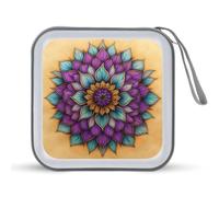 Jubonexis Flower Mandala CD Case DVD Storage Case Portable