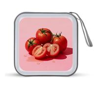 Jubonexis Fresh Cut Tomato CD Case DVD Storage Case Portable
