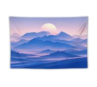 Jubonexis Full Moon over Rolling Hill Abstract Minimalist Boho Tapestry Polyester Aesthetic Wall Hanging Bedroom Living Room Dorm Decor 40"x60"