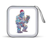 Jubonexis Funny Animal Red Santa Hat CD Case DVD Storage Case Portable for Car Home Travel