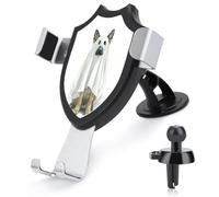 Jubonexis German Shepherd Dog Dressed As Ghost Car Phone Holder Mount Triangle Clip Base Air Vent Cell Phone Car Mount Automotive Accessories for 4-6 Inches Cell Smartphones