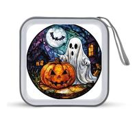 Jubonexis Ghost and Pumpkin Halloween Horror Night CD Case DVD Storage Case Portable