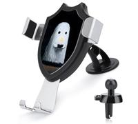 Jubonexis Ghost Holding A Candle Minimalistic Car Phone Holder Mount Triangle Clip Base Air Vent Cell Phone Car Mount Automotive Accessories for 4-6 Inches Cell Smartphones