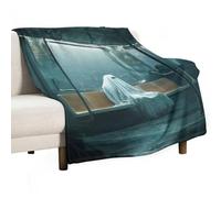 Jubonexis Ghost on The Seat of Subway Train Anti Pilling Throw Blankets Cozy Durable Blanket for Bedroom Living Rooms Couch Sofa Bed 50"x60"