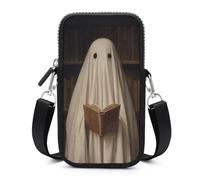 Jubonexis Ghostly Figure Reading in The Library Crossbody Mobile Phone Bag Smartphone Bag With Adjustable Strap