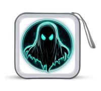 Jubonexis Ghosts Neon Green CD Case DVD Storage Case Portable for Car Home Travel