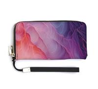 Jubonexis Glowing Abstract Pattern PU Leather Clutch Long Bifold Wallet, Coin Purse Credit Pass Case, Durable Card-Holder Money Storage for Women Men