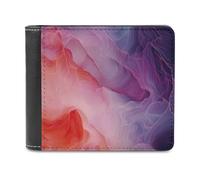 Jubonexis Glowing Abstract Pattern Soft PU Leather Bifold Wallet, Coin Purse Credit Pass Case, Durable Card-Holder Slim Billfold for Men Woman Money Storage