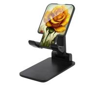 Jubonexis Golden Yellow Rose in Full Bloom Cell Phone Stand Foldable Adjustable Phone Stand for Desk