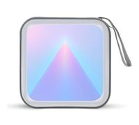 Jubonexis Gradient Light Blue Purple Pink Triangle Angles CD Case DVD Storage Case Portable