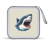 Jubonexis Great White Shark Head CD Case DVD Storage Case Portable for Car Home Travel