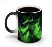 Jubonexis Green Creepy Gooey Droopy Scary Witch Color Changing Mugs Heat Changing Ceramic Coffee Mug Novelty Funny Tea Water Cup 11OZ