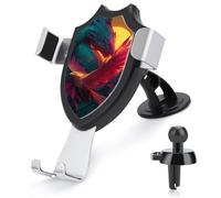 Jubonexis Green Dragon with Phoenix Bird Car Phone Holder Mount Triangle Clip Base Air Vent Cell Phone Car Mount Automotive Accessories for 4-6 Inches Cell Smartphones