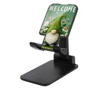 Jubonexis Green Gnome Flower Daisies Butterflies Cell Phone Stand Foldable Adjustable Phone Stand for Desk