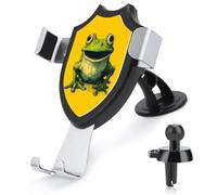 Jubonexis Green Happy Frog Car Phone Holder Mount Triangle Clip Base Air Vent Cell Phone Car Mount Automotive Accessories for 4-6 Inches Cell Smartphones