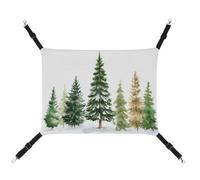 Jubonexis Group of Evergreen Trees Breathable Pet Hammock with Adjustable Straps Reversible Cat Hanging Bed Dog Mats