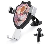 Jubonexis Half of Coconut Disco Ball Car Phone Holder Mount Triangle Clip Base Air Vent Cell Phone Car Mount Automotive Accessories for 4-6 Inches Cell Smartphones