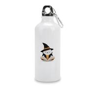 Jubonexis Halloween Ghost Reading Book Minimalistic Travel Aluminum Water Bottle, Sport Bottle with Twist Cap Buckle for Men Women Camping Hiking 600ml