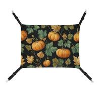 Jubonexis Halloween Pumpkins And Leaves Vintage Breathable Pet Hammock with Adjustable Straps Reversible Cat Hanging Bed Dog Mats