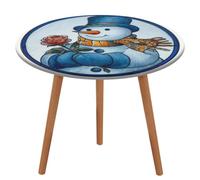 Jubonexis Happy Snowman Holding A Rose Round Tablecloth,Waterproof Elastic Fitted Table Covers for Picnic Camping Dining 50 Inch